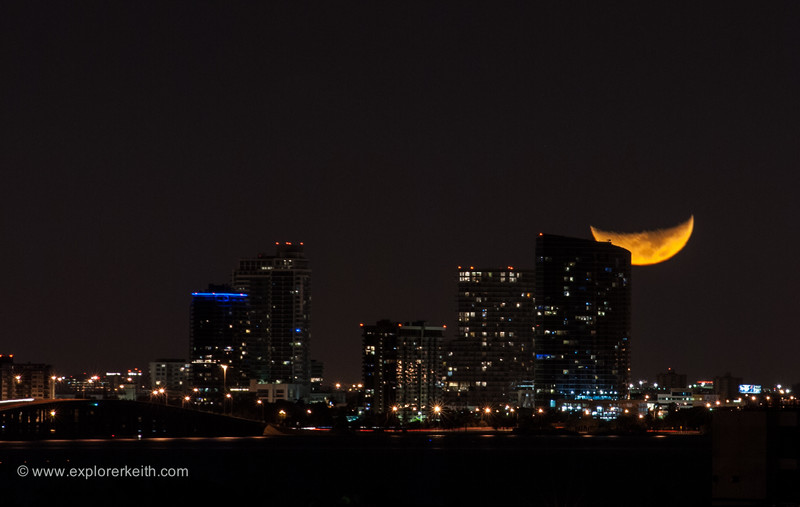 The Moon Set Over Miami