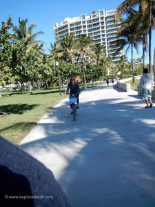 Riding a Bike in South Beach