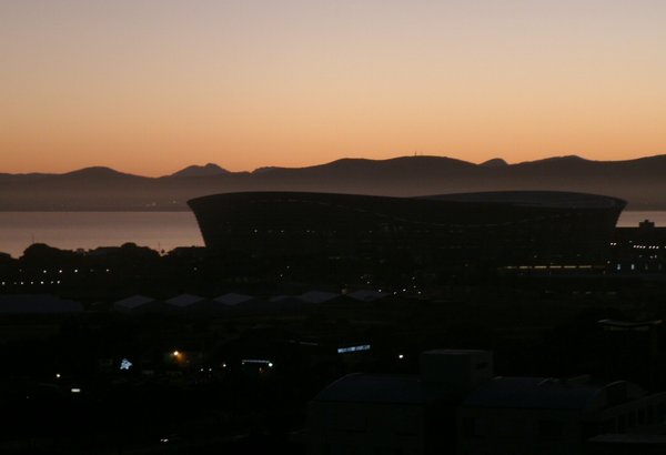 Sunrise over Green Point Stadium