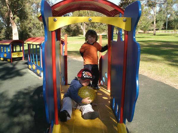 Louis and Icke at park