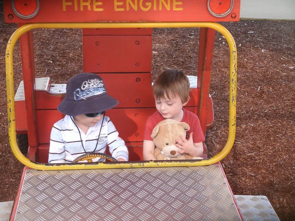 Me and Cam on fire engine