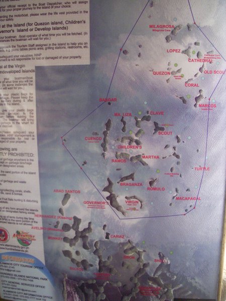 the map of  hundred island  