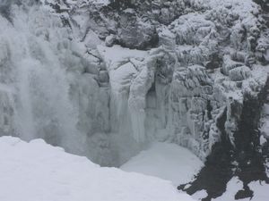 Frozen Fulfoss waterfall