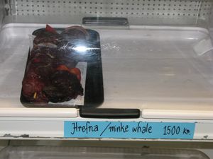 Mink whale skewer