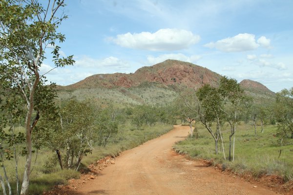 Further along road