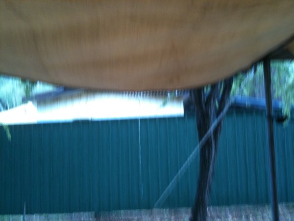 Water stream of awning