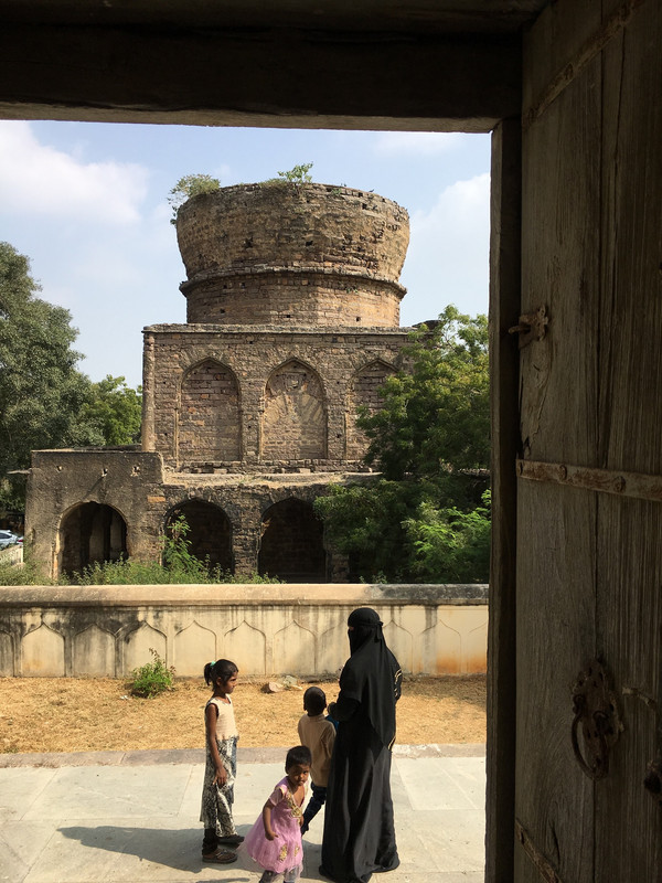 The one unfinished mausoleum at Qutb Shahi Tombs