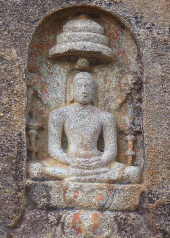 Jain sage Mahavira, with traces of original paint