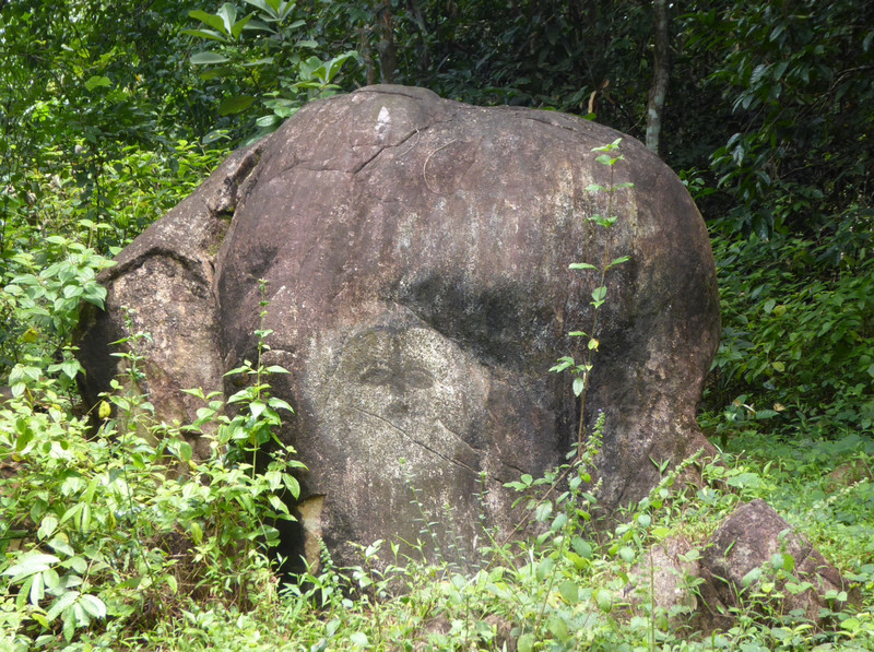 Rock with monkey face and elephant head