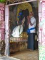 Praying at the Karrupasamy temple