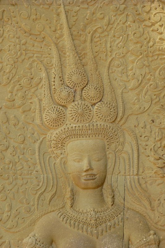 The toothy apsara at Angkor Wat