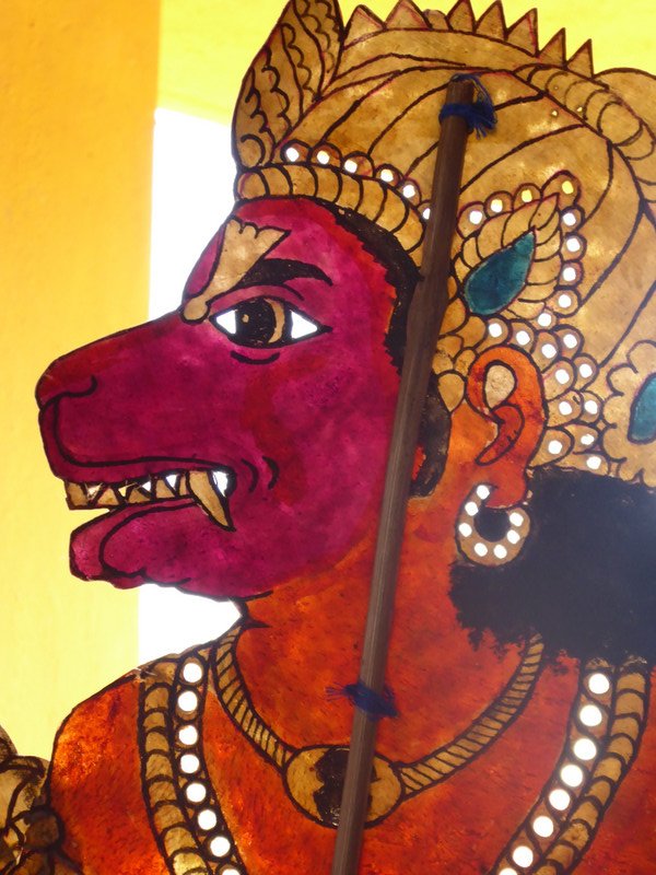 Traditional Goat skin puppet--Hanuman