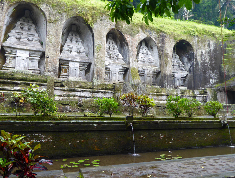 The massive carvings at Gunung Kawi