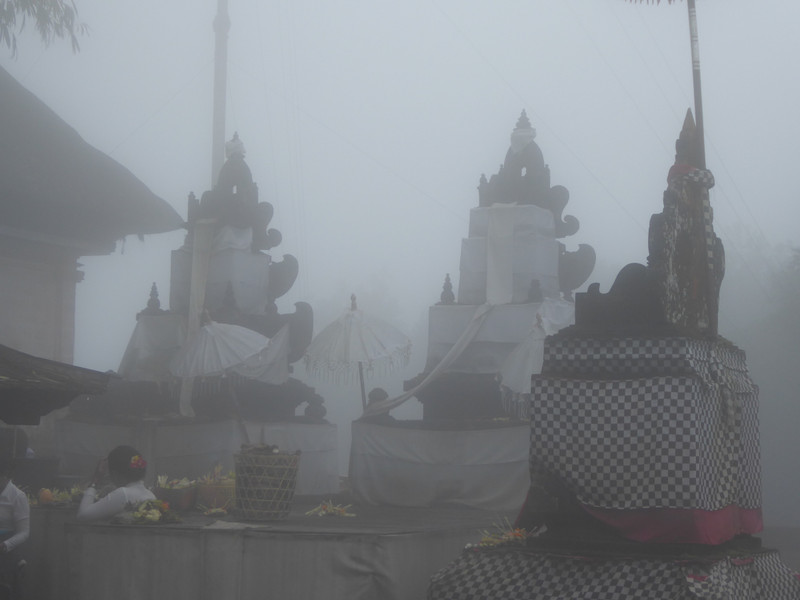 Temple in mist