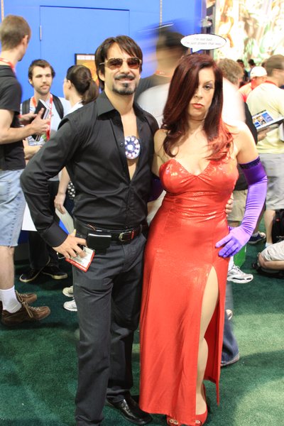 Tony Stark and Jessica Rabbit