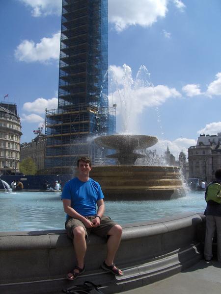 Dan and the fountain!