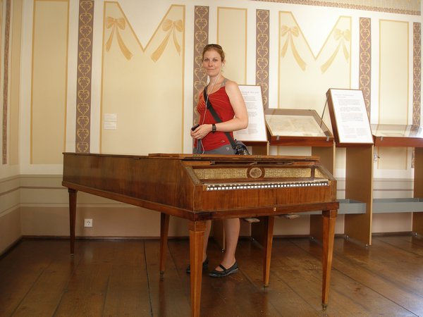 with Mozart's piano