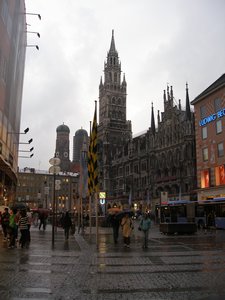 Marienplatz in the rain