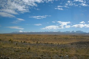 Views from the bus to Lake Titicaca