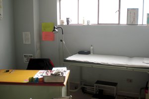 The doctor's office where she sees patients