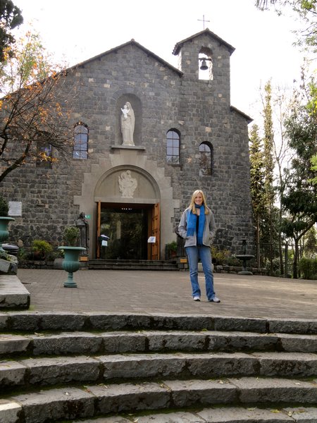 Outside a  church on San Cristobal