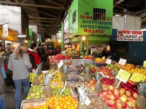 The fruit and vegetable market