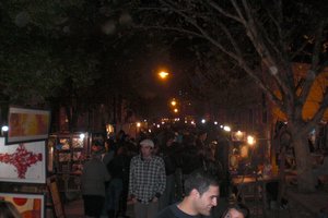 An Arts Fair at night