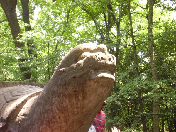 Tortoise Statue outside the Beamless Hall