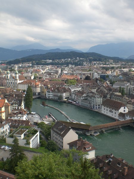 view from tower of Lucerne