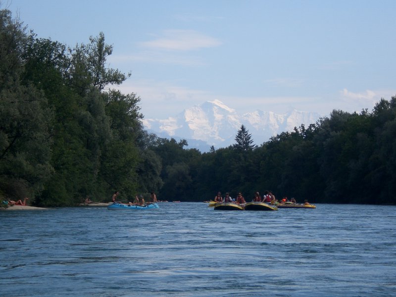 the Alps from the river