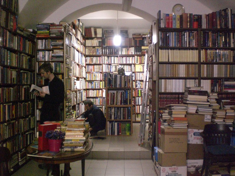 in the bookshop, Ljubljana