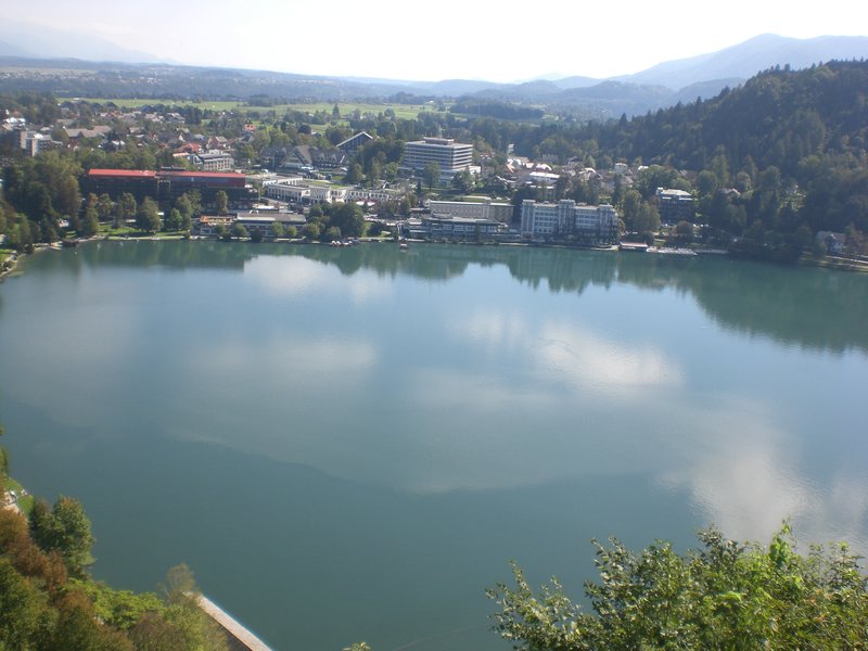 view of the lake from the castle