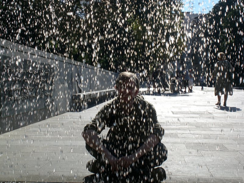 Its raining! Matt through a fountain