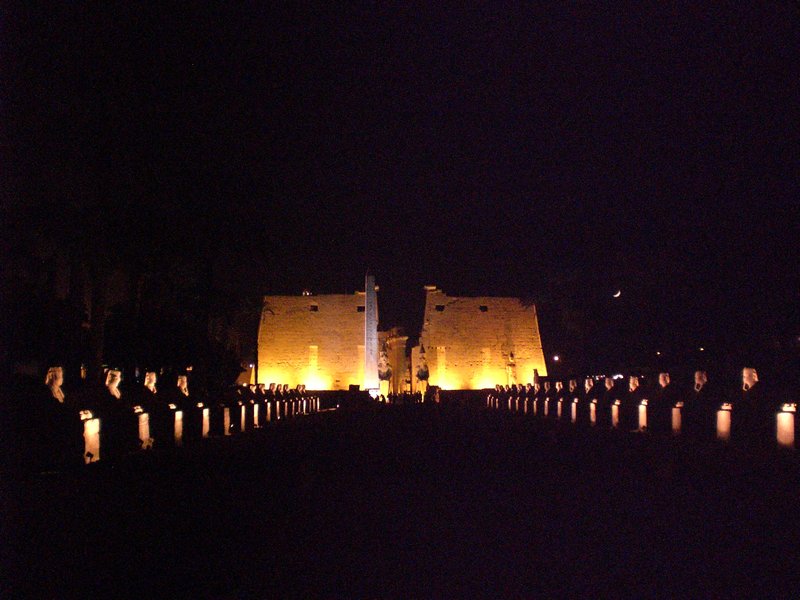 Luxor temple at night