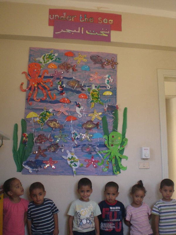 Our class with their under the sea display