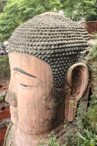 Buddah head at the top