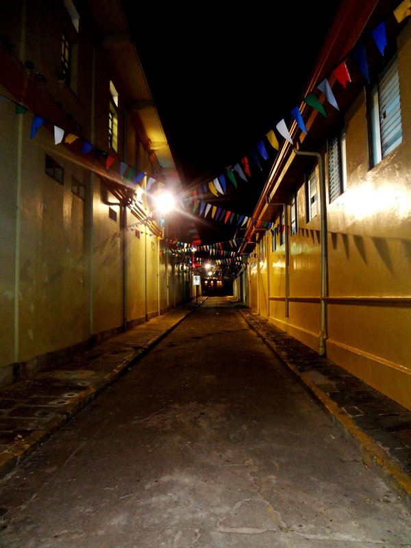 dark empty alleyways we walked by
