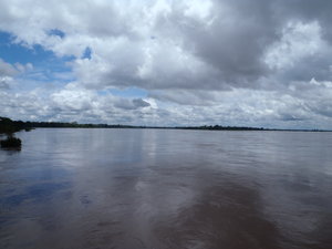 View of Cambodia across the river