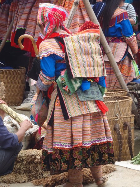 Colourful Flower Hmong woman