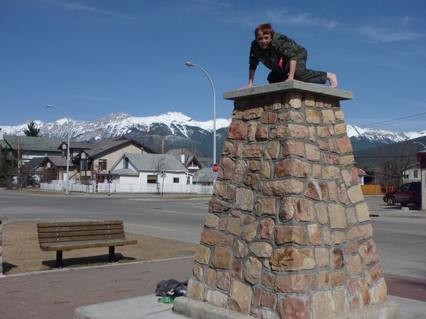 Callum on a plinth - Jasper
