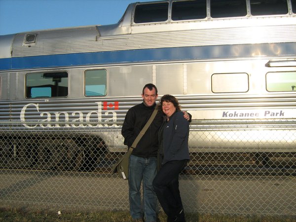 Darryl & Sarah ready to board The Canadian