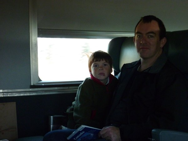 Lachlan & Darryl on the train