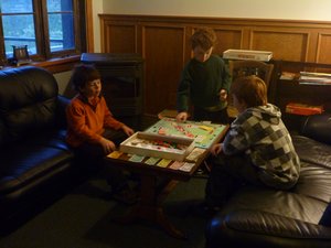 11. The boys play Monopoly