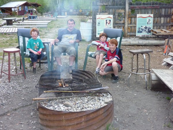q. Boys around the campfire