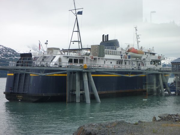 MV Aurora docked at Valdez