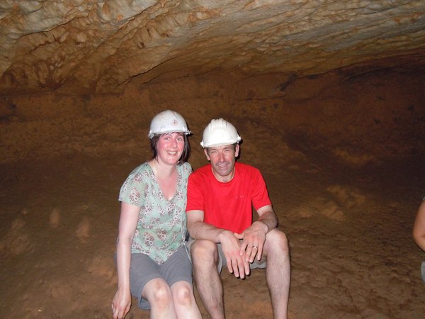 Red shirt in cave