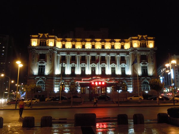 Dalian Hotel at night