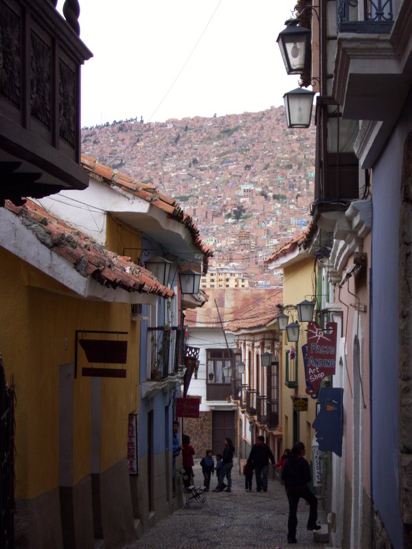 Calle Jaen with La Paz spreading up behind