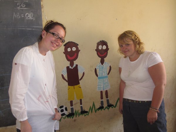Jess, Ellie and our painting