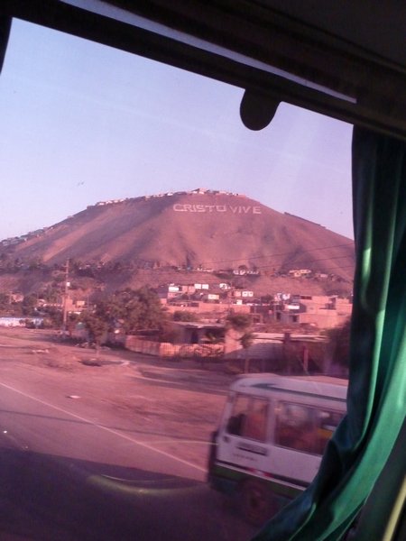 Views of Peru from bus window